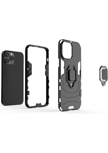 Halka Araba Montaj Kickstand Durumda IPhone 13 Pro Max Metal Halka Tutucu (Yurt Dışından)