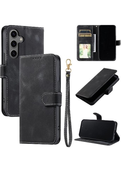 Samsung Galaxy Galaxy 5g Kickstand Manyetik Cüzdan Kart Yuvaları Için Flip Case (Yurt Dışından)