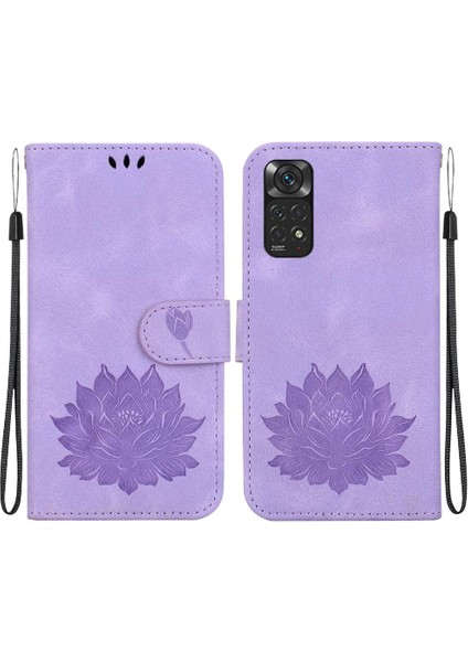 Xiaomi Redmi Not 11 Için Flip Case 4g Cüzdan Kickstand Kabartma Lotus (Yurt Dışından)