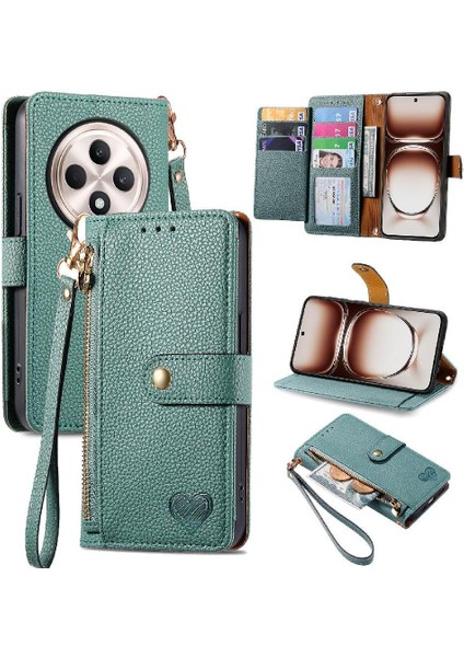 Oppo F27 Aşk Darbeye Dayanıklı Cüzdan Deri Kılıf Fermuar Için Flip Case (Yurt Dışından)