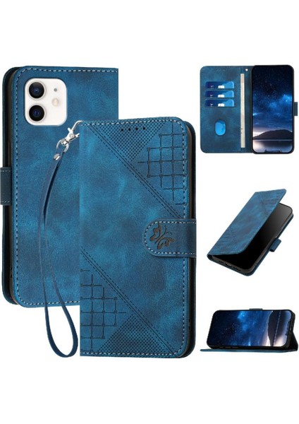 Ayrılabilir El Kayışı Kabartmalı Kelebek ile IPhone 12 Mini Için Flip Case (Yurt Dışından)