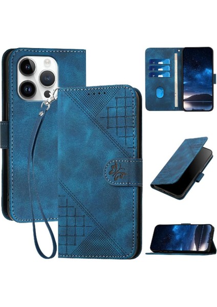 IPhone 14 Için Flip Case Pro Kabartmalı Kelebek Yüksek Kaliteli Deri Telefon (Yurt Dışından)