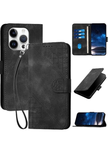 Ayrılabilir El Kayışı ve Kredi Kartı ile IPhone 16 Pro Için Flip Case (Yurt Dışından)