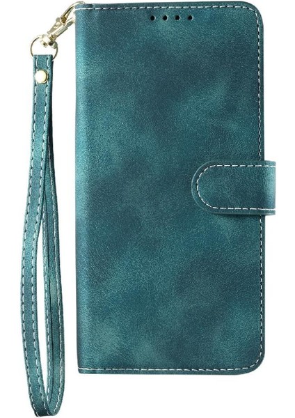 Samsung Galaxy S24 Için Flip Case Pu Deri Manyetik Kickstand Bilek Kayışı (Yurt Dışından)
