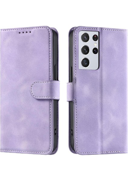 Samsung Galaxy S21 Ultra Bilek Kayışı Pu Deri Kickstand Için Flip Case (Yurt Dışından) indirimleri