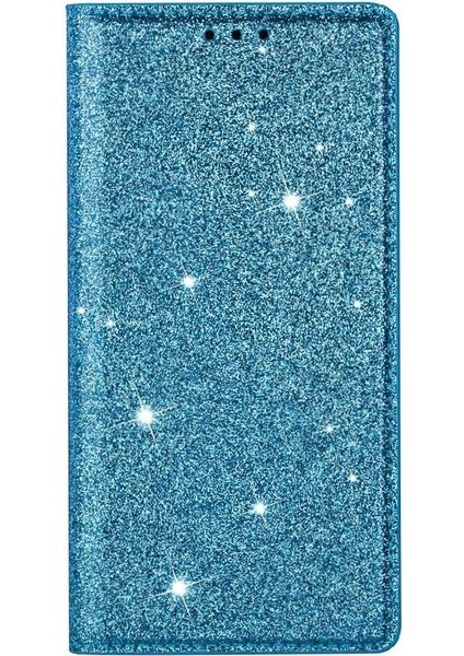 IPhone 14 Için Glitter Flip Case Pro Manyetik Kapatma Pu Deri Kart Çevirme (Yurt Dışından)