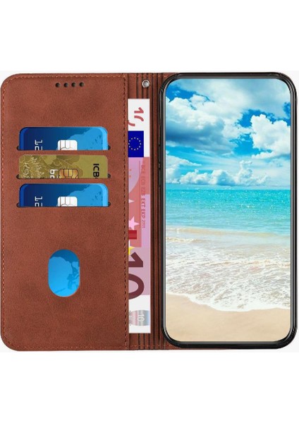 Xiaomi Poco M6 4g Pu Deri Cüzdan Kickstand Kart Için Flip Case (Yurt Dışından)