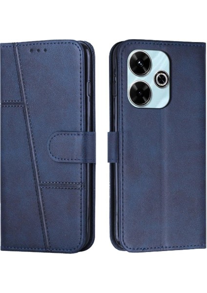Xiaomi Poco M6 4g Yan Toka Için Flip Case Tam Koruma Kartı Pu (Yurt Dışından)
