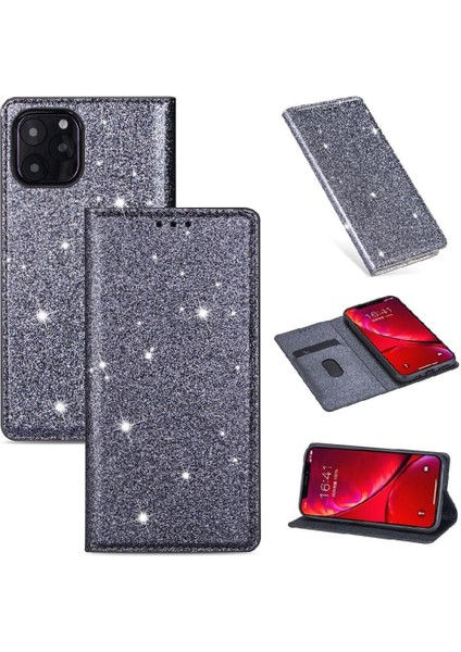 IPhone 12 Için Glitter Flip Case Pro Max Kart Tutucu Pu Deri Manyetik (Yurt Dışından)