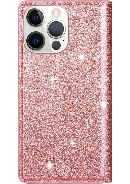 IPhone 13 Için Glitter Flip Case Pro Max Flip Case Cüzdan Pu Deri Kart (Yurt Dışından)