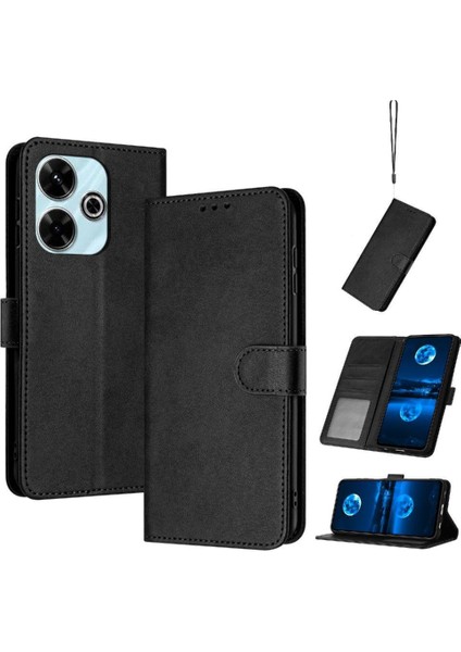 Toka Saf Renk Kickstand Pu ile Xiaomi Poco M6 4g Için Flip Case (Yurt Dışından)