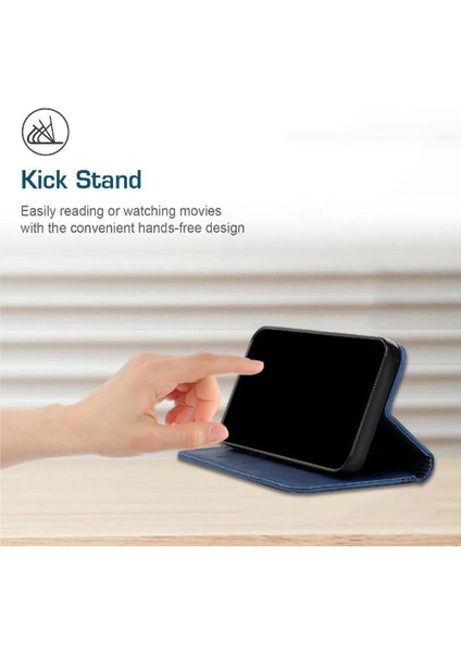Xiaomi Poco M6 4g Pu Deri Cüzdan Kickstand Kart Için Flip Case (Yurt Dışından)