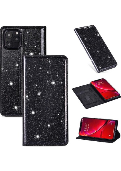 IPhone 11 Için Glitter Flip Case Pro Flip Case Cüzdan Pu Deri Manyetik (Yurt Dışından)