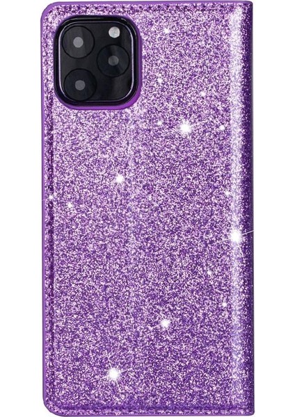 IPhone 12 Için Glitter Flip Case Pro Max Kart Tutucu Pu Deri Manyetik (Yurt Dışından)