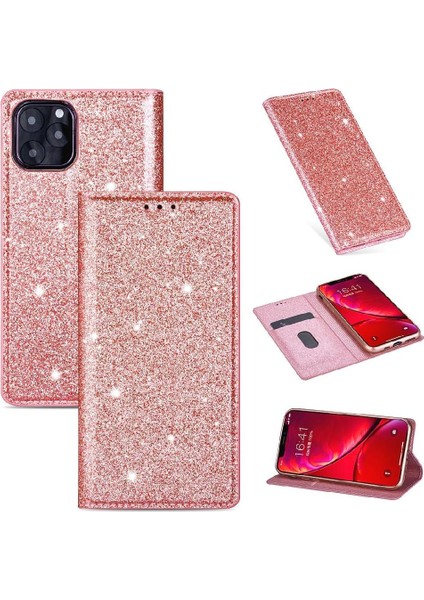 Glitter Flip Case IPhone 11 Pro Max Flip Case Cüzdan Kart Tutucu Pu (Yurt Dışından)