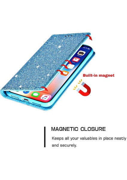 Samsung Galaxy S22 5g Için Glitter Flip Case Pu Deri Kart Tutucu Flip (Yurt Dışından) indirimleri