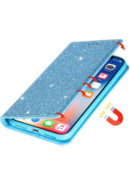 Glitter Flip Case IPhone 11 Flip Case Cüzdan Kart Tutucu Pu Deri (Yurt Dışından) fırsatları
