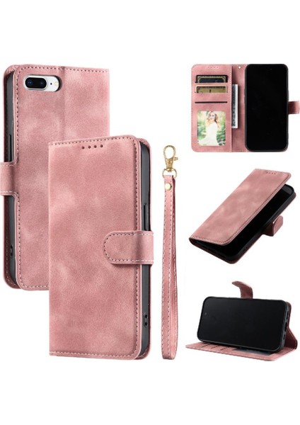 IPhone 6 Için Flip Case Artı/6s Artı Kickstand Bilek Kayışı Manyetik Pu Kart (Yurt Dışından)