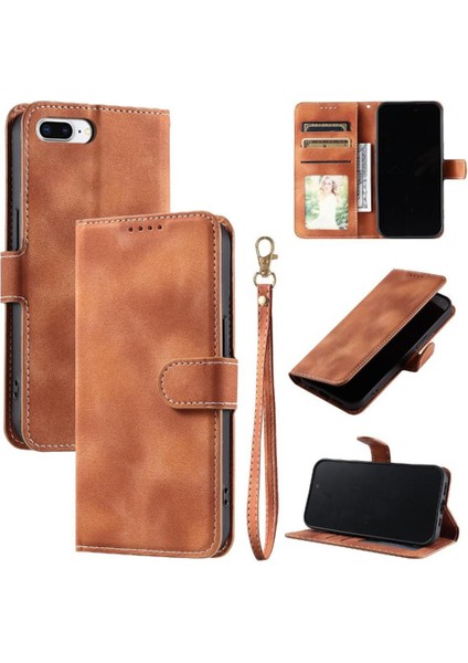 IPhone 6 Için Flip Case Artı/6s Artı Kickstand Bilek Kayışı Manyetik Pu Kart (Yurt Dışından)