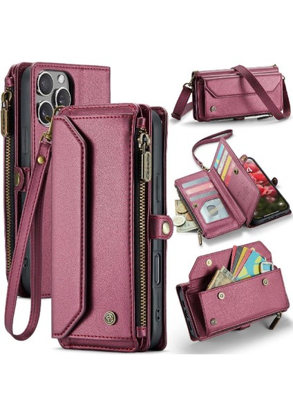 IPhone 16 Için Crossbody Durumda Pro Max Rfıd Engelleme Durumda Cüzdan Kart Tutucu (Yurt Dışından) fırsatları