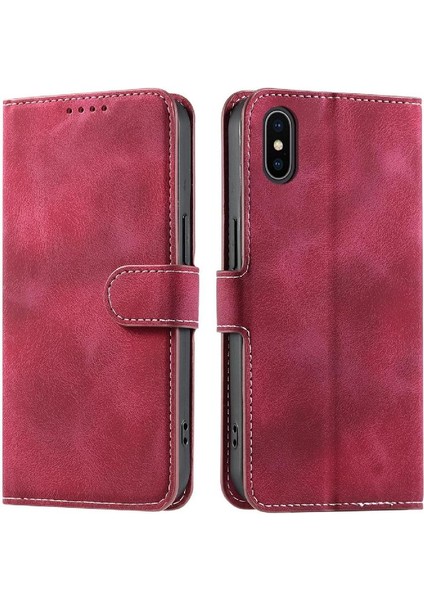 IPhone x Için Flip Case/xs Manyetik Cüzdan Kart Yuvaları Bilek Kayışı Kickstand (Yurt Dışından)