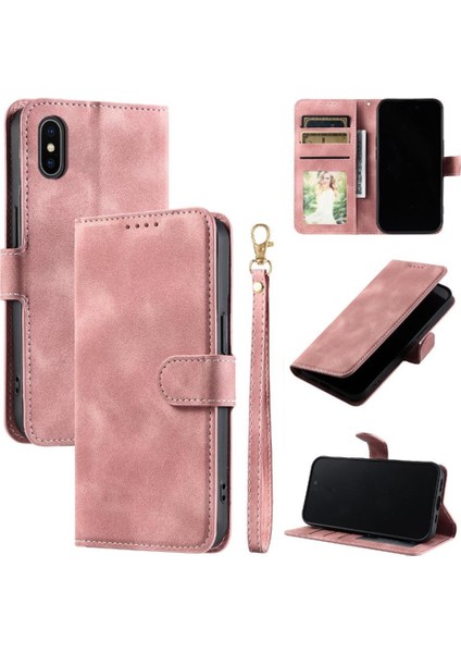 IPhone x Için Flip Case/xs Manyetik Cüzdan Kart Yuvaları Bilek Kayışı Kickstand (Yurt Dışından)