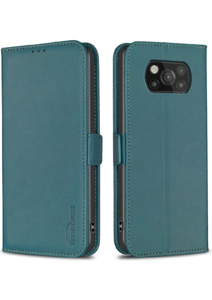 Xiaomi Poco X3 Nfc Kickstand Darbeye Tpu Iç Kabuk Kartı Için Flip Case (Yurt Dışından)