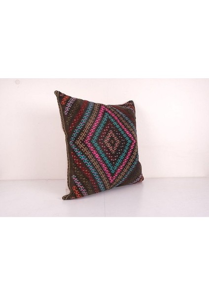 Çizgili El Dokuma Kilim Kırlent Kılıf 72 x 72 cm fiyatları