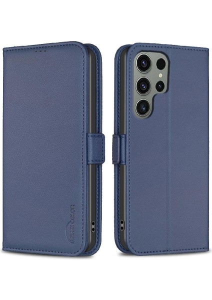 Samsung Galaxy S24 Ultra Kickstand Darbeye Tpu Iç Pu Için Flip Case (Yurt Dışından)