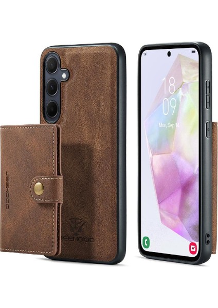 Samsung Galaxy A35 Kart Sahibi Ayrılabilir Manyetik Tasarım Standı (Yurt Dışından)