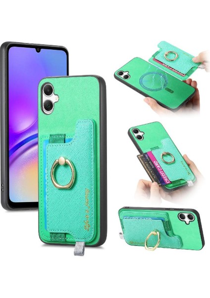 Samsung Galaxy A05 Manyetik Halka Standı Tutucu Cüzdan Magsafe Için Kılıf (Yurt Dışından)