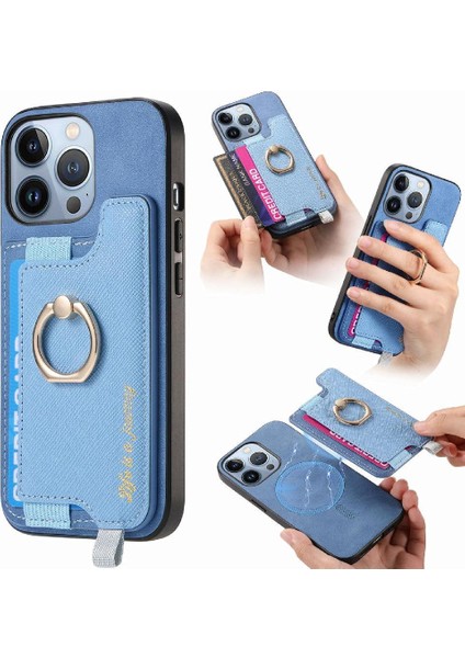 IPhone 15 Için Kılıf Pro Max Magsafe Uyumlu Cüzdan Yüzük Standı Tutucu (Yurt Dışından)