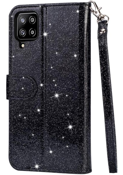 Samsung Galaxy A12 5g Için Fermuarlı Cebi Durumda Pu Deri Glitter Cüzdan (Yurt Dışından) fırsatları