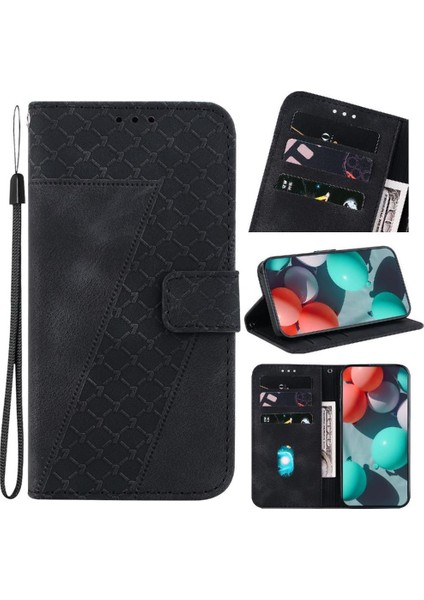 Google Piksel 9 Pro Xl Için Telefon Kılıfı Pu Deri Kart Yuvası Fonksiyonu Desen (Yurt Dışından)