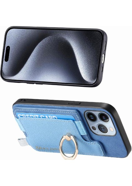 IPhone 15 Için Kılıf Pro Max Magsafe Uyumlu Cüzdan Yüzük Standı Tutucu (Yurt Dışından)