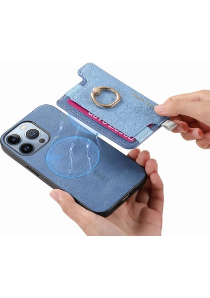 IPhone 15 Için Kılıf Pro Max Magsafe Uyumlu Cüzdan Yüzük Standı Tutucu (Yurt Dışından)