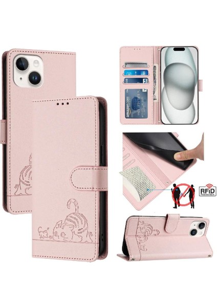 IPhone 13 Için Kılıf Mini Kedi Rfıd Kart Yuvası Tutucu Kickstand Cüzdan Flip (Yurt Dışından) indirimleri