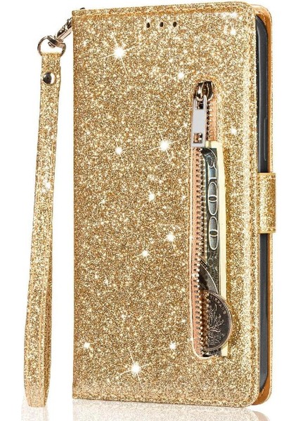 Samsung Galaxy S23 Artı Glitter Cüzdan Kılıf Bilek Için Fermuarlı Cebi Durumda (Yurt Dışından) fırsatları