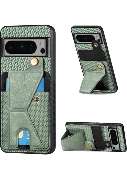 Google Pixel 8 Pro Manyetik Tasarım Kart Sahibi Braketi Standı Için Kılıf (Yurt Dışından)