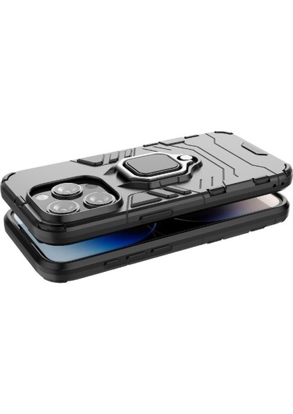 Halka Araba Dağı Kickstand Kılıf IPhone 15 Pro Darbeye Dayanıklı Metal Halka (Yurt Dışından) modelleri