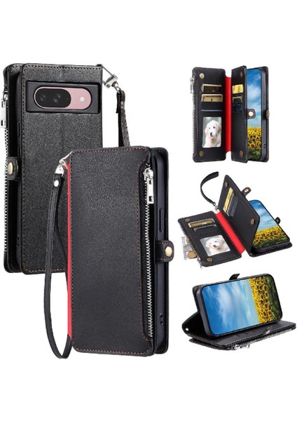 Google Piksel 8 Pro Kılıf Cüzdan Uzun Kordon 9 Kart Için Crossbody Durumda (Yurt Dışından)