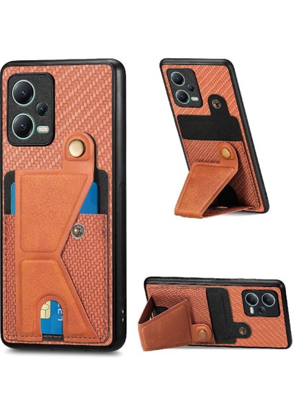 Xiaomi Redmi Not 12 5g Için Kılıf Braketi Cardholder Manyetik Tasarım Standı (Yurt Dışından)