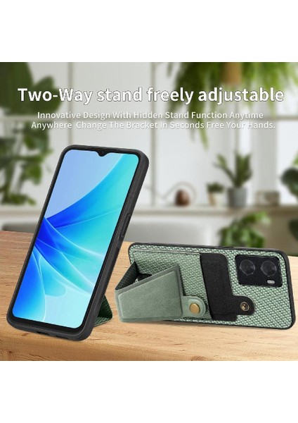 Oppo A57 4g Için Kılıf Braketi Cardholder Standı Fonksiyonu Manyetik Tasarım (Yurt Dışından)