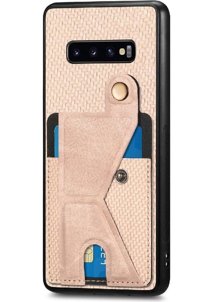 Samsung Galaxy S10 Manyetik Tasarım Standı Fonksiyonu Kart Sahibi Için Kılıf (Yurt Dışından) modelleri