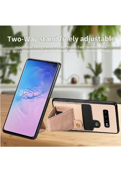 Samsung Galaxy S10 Manyetik Tasarım Standı Fonksiyonu Kart Sahibi Için Kılıf (Yurt Dışından) fırsatları
