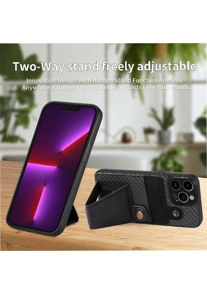 IPhone 13 Için Kılıf Pro Standı Fonksiyonu Manyetik Tasarım Cardholder Braketi (Yurt Dışından) indirimleri