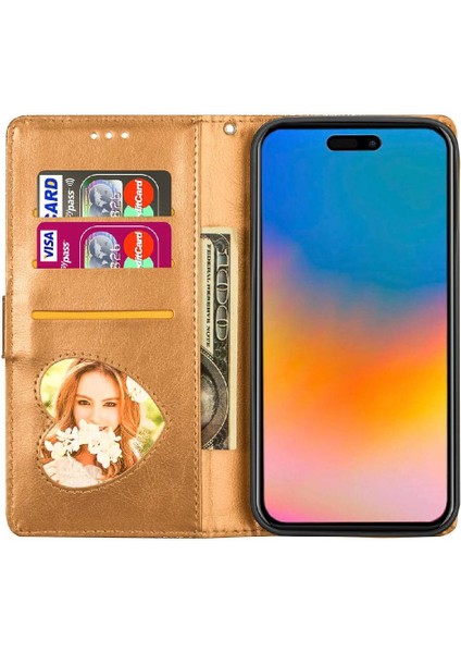 IPhone 15 Için Fermuar Cep Durumda Pro Max Manyetik Kapatma Bilek Kayışı Pu (Yurt Dışından)