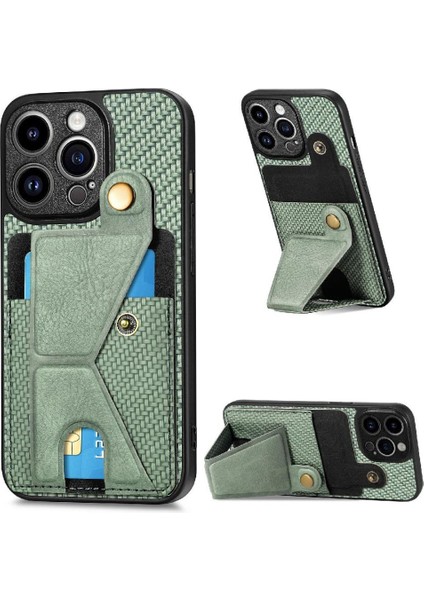 IPhone 14 Için Kılıf Pro Braketi Manyetik Tasarım Cardholder Standı Fonksiyonu (Yurt Dışından)