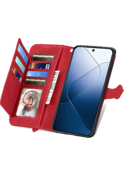 Xiaomi 14T Pro Iş Çoklu Kart Yuvası Çok Renkli Cüzdan Flip Için Kılıf (Yurt Dışından) modelleri