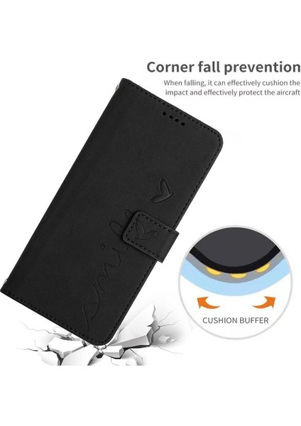 Xiaomi Poco M6 4g Kickstand Yan Toka Pu Deri Aşk Için Flip Case (Yurt Dışından)